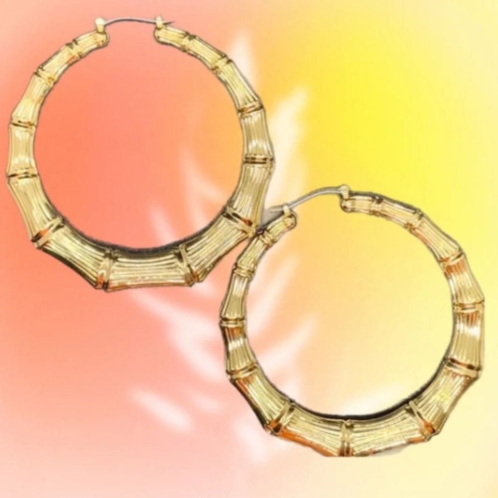 14k gold plated hoops